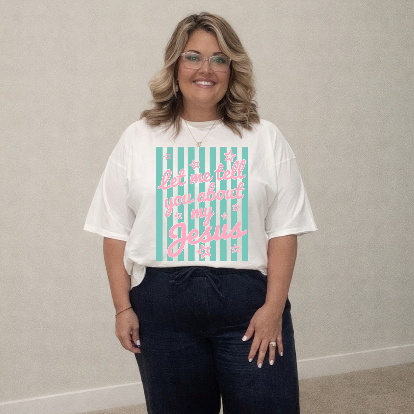 Let Me Tell You About My Jesus - White Tee