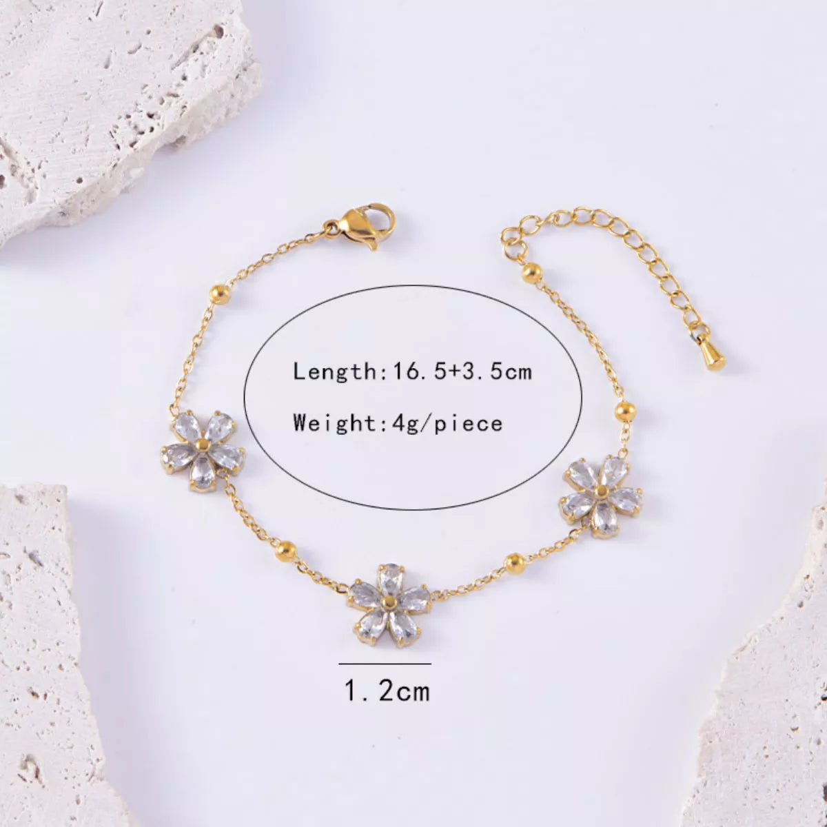 18K Gold-Plated Flower Jewelry Set