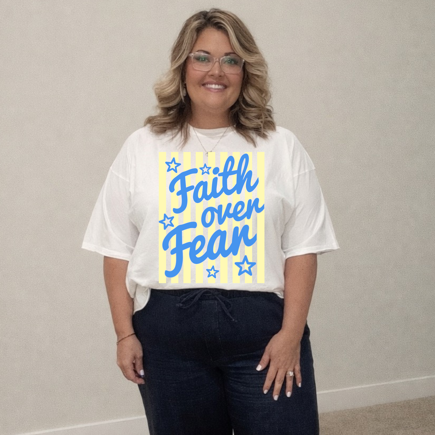 Faith Over Fear - White Tee