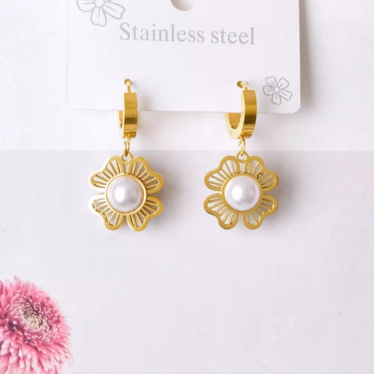 18K Gold-Plated Flower Jewelry Set