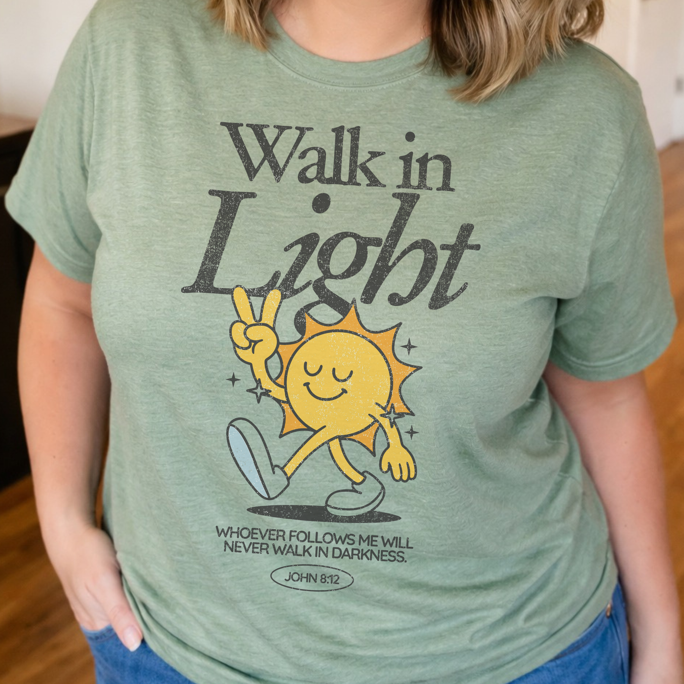 Walk in the Light - Sage Tee