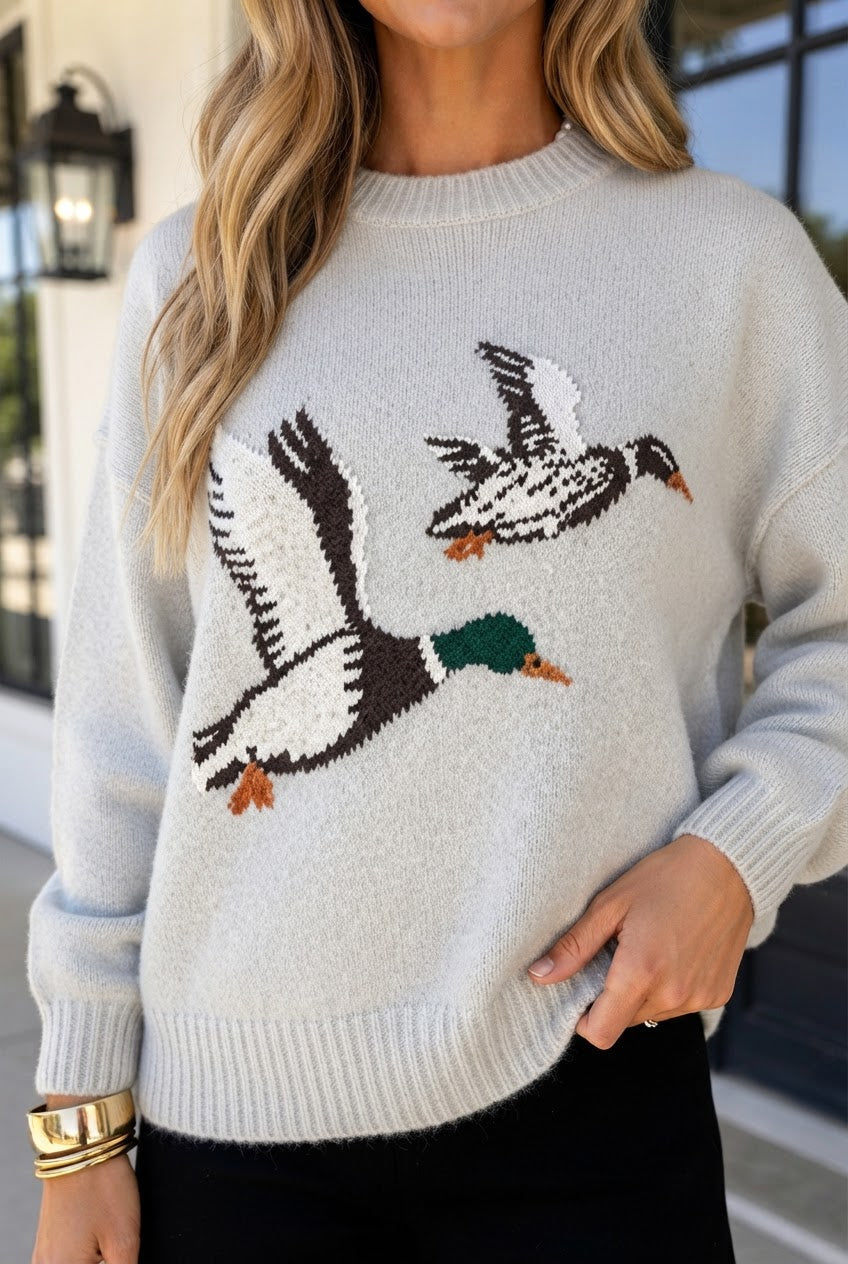 Mallard Drop Shoulder Knit Sweater