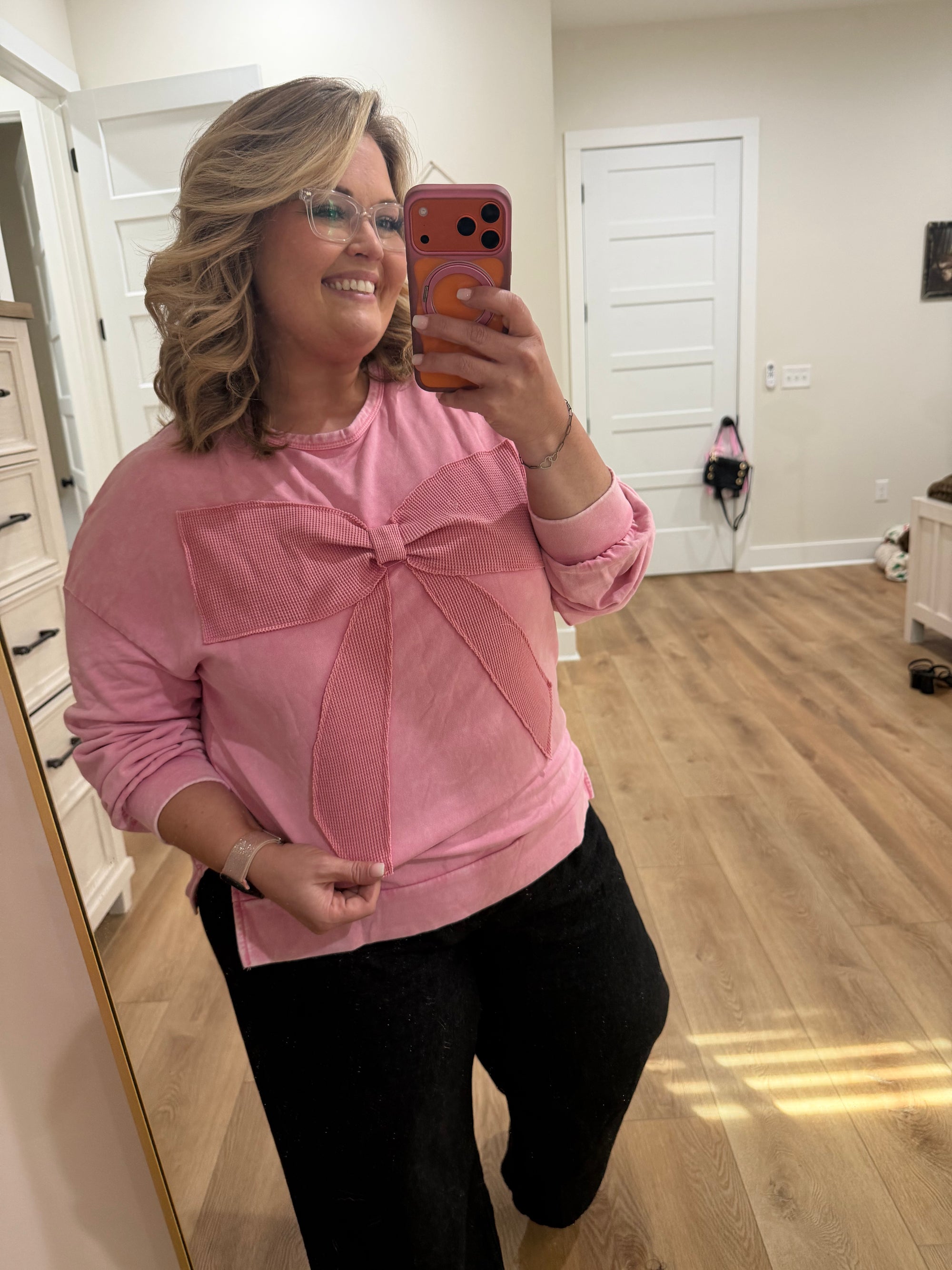 Pretty in Pink Patchwork Sweatshirt