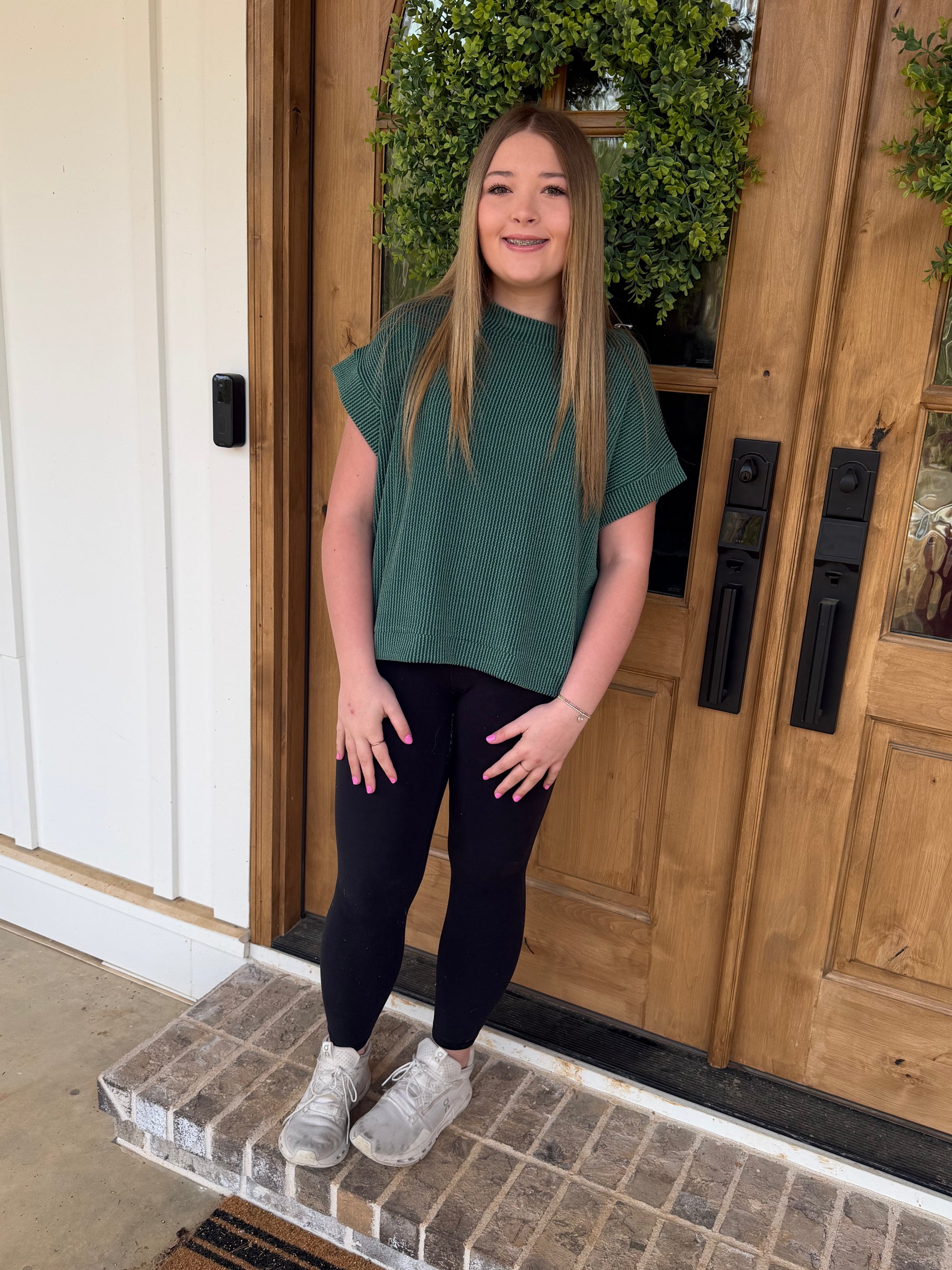 Olive Grove Cap Sleeve Top