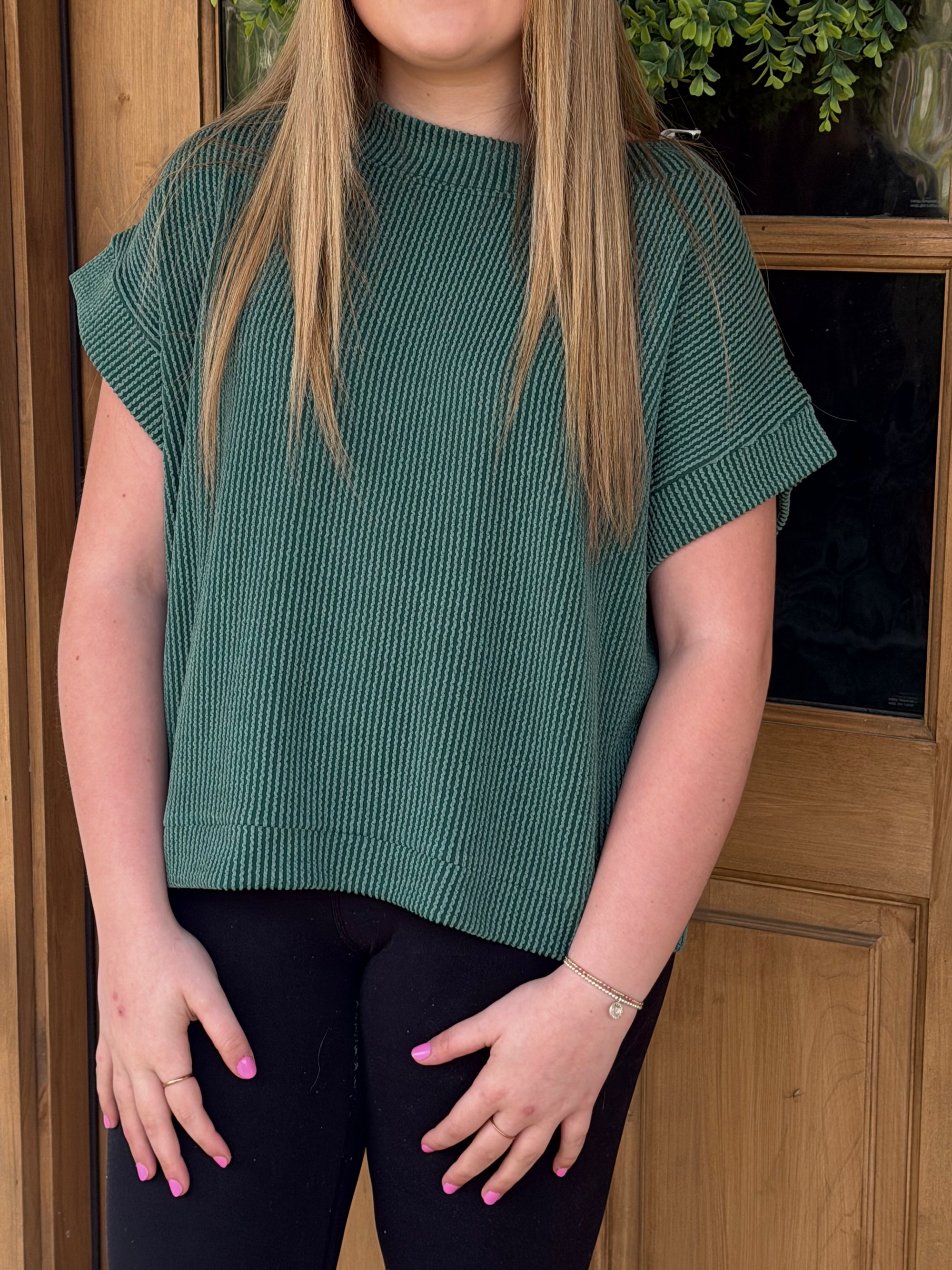 Olive Grove Cap Sleeve Top
