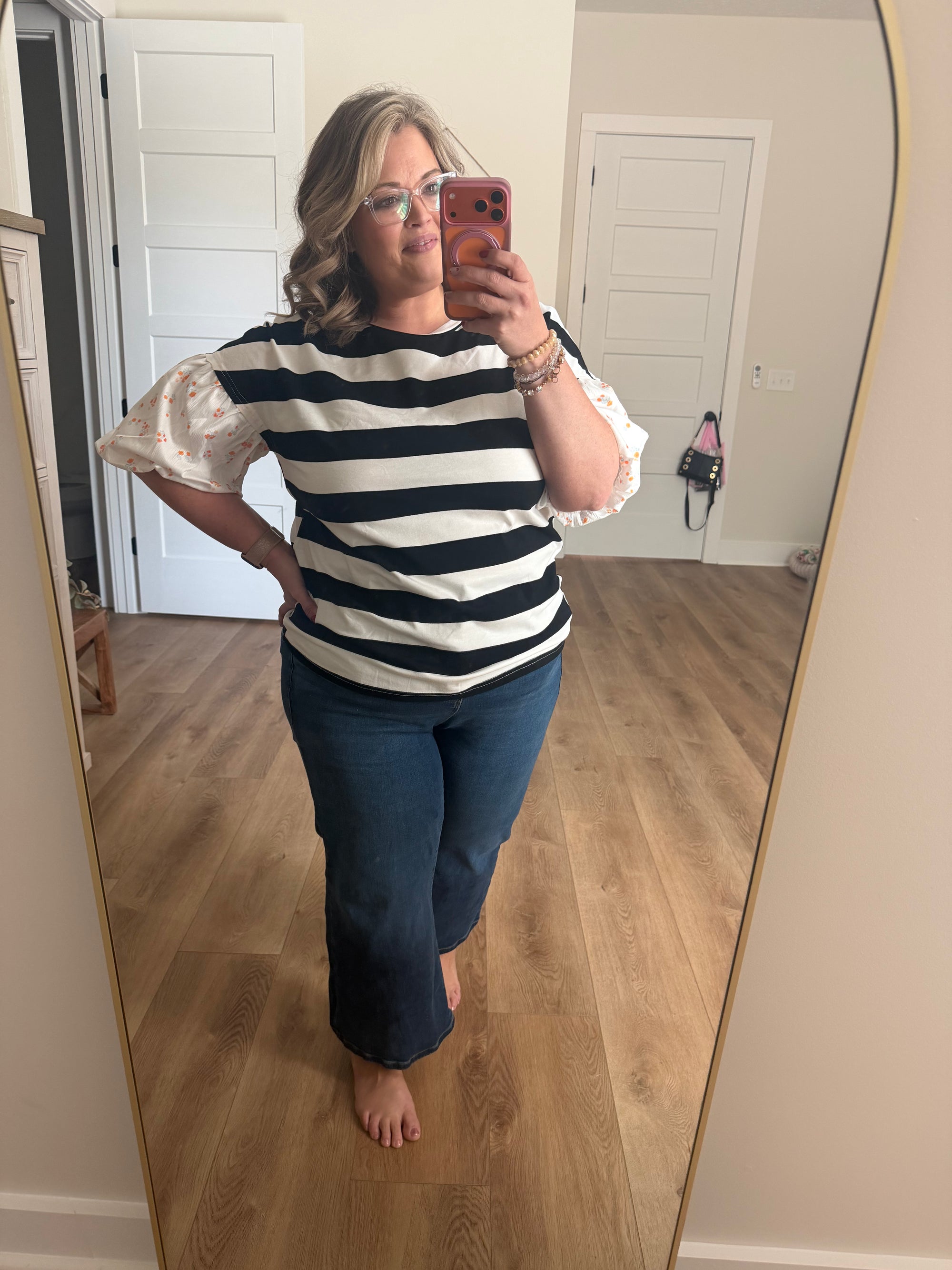 Florals & Stripes Top