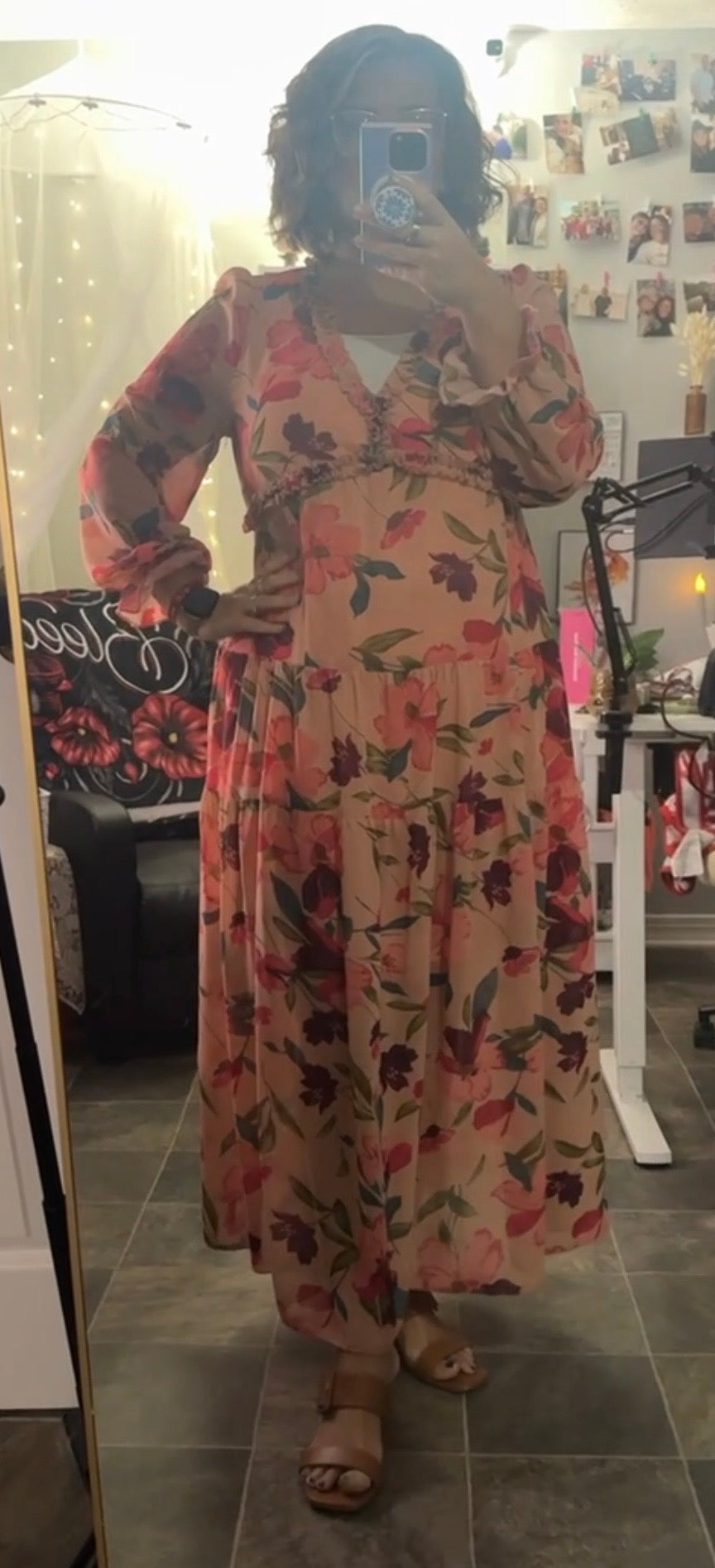 Blushing Meadow Maxi Dress