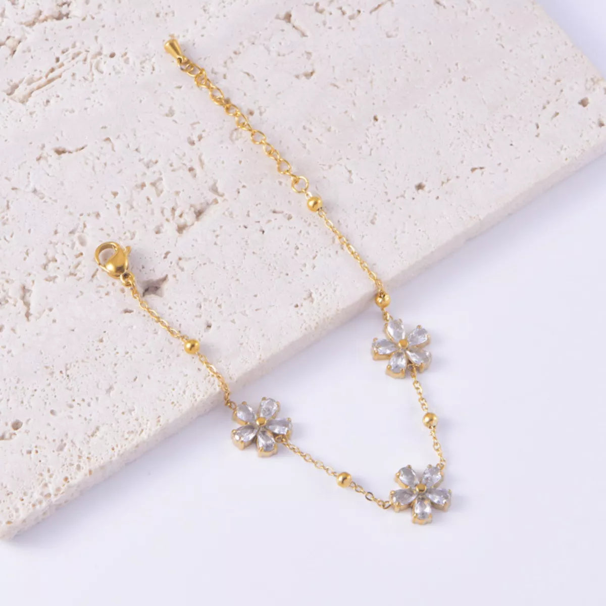 18K Gold-Plated Flower Jewelry Set