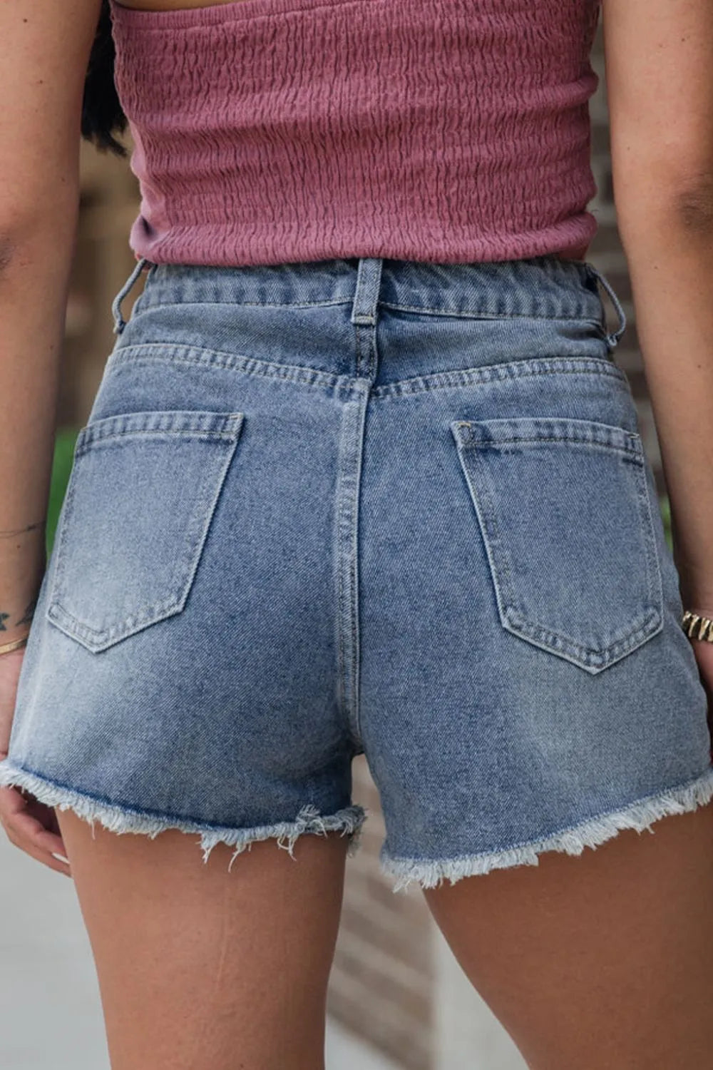 Tidal Treasure Denim Shorts
