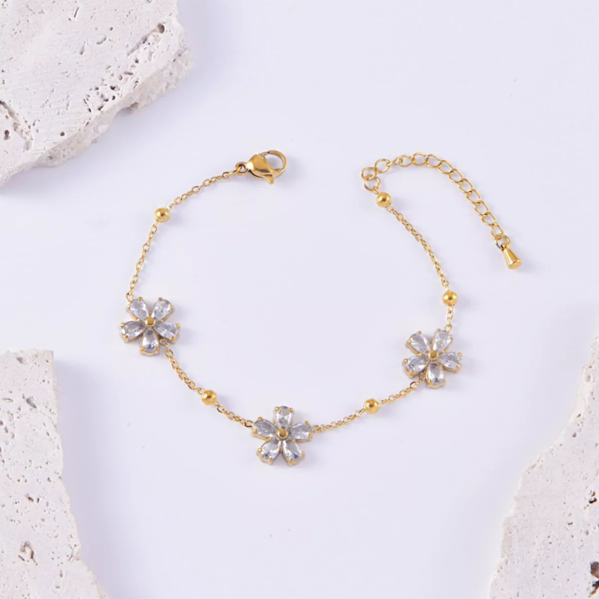 18K Gold-Plated Flower Jewelry Set
