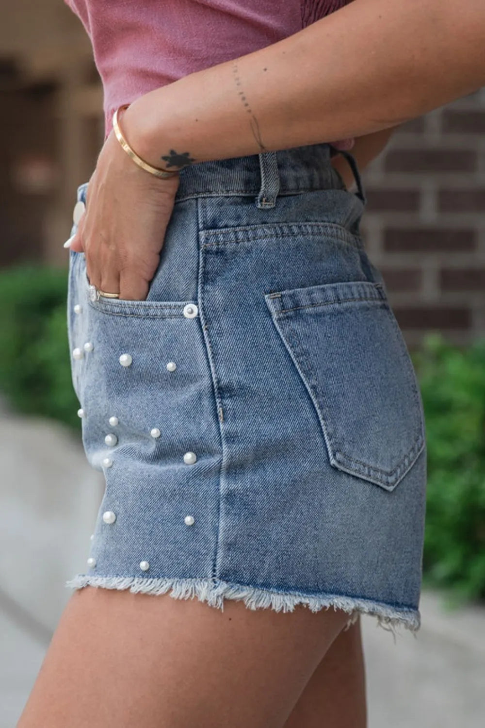 Tidal Treasure Denim Shorts